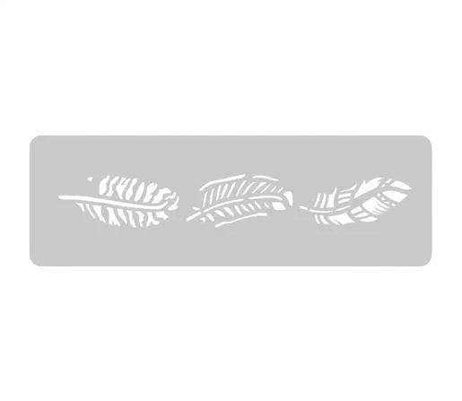 STENCIL EQ ARTE 4.5X24CM PLUMAS