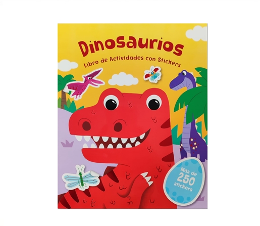 LIBRO DE ACTIVIDADES A JUGAR CON STICKER DINOSAURIOS