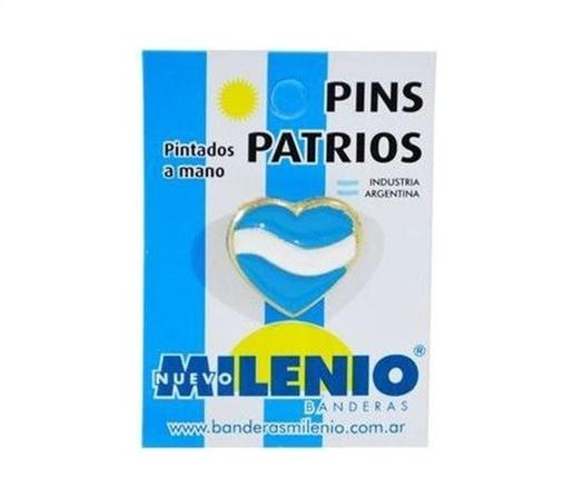 PIN ARGENTINA MILENIO N°10 CORAZON X 1U