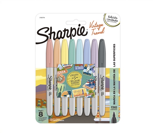 MARCADOR PERMANENTE SHARPIE VINTAGE BL X8