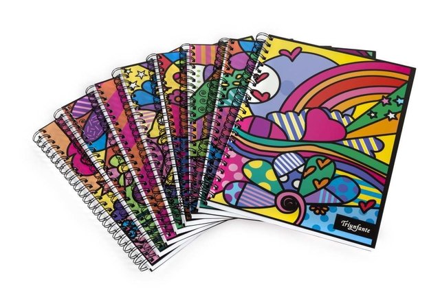 CUADERNO C/ESPIRAL TRIUNFANTE POP T/D A4 120H RAYADO