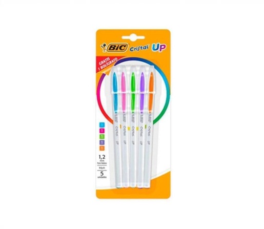 BOLIGRAFO BIC CRISTAL UP FASHION 1.2 BL X5