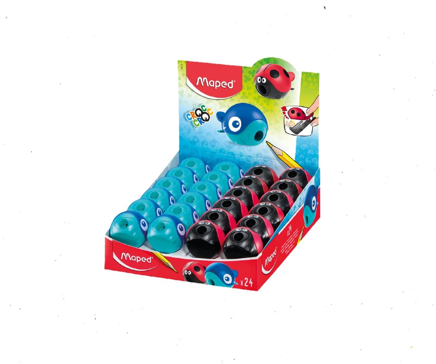 SACAPUNTAS C/DEPOSITO MAPED CROC CROC EASY DISPLAY X24