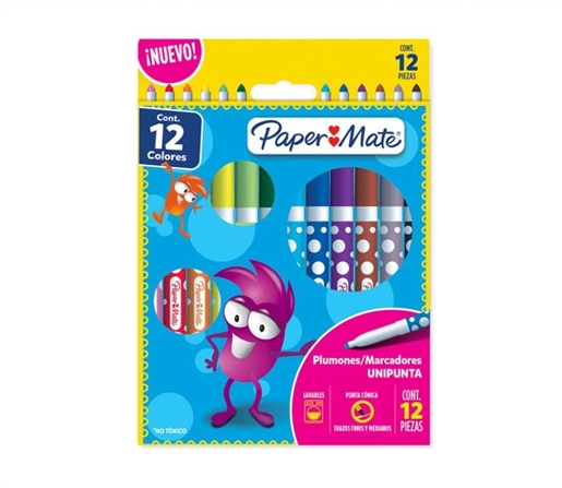 MARCADOR ESCOLAR DOBLE PUNTA PAPERMATE CJ X10