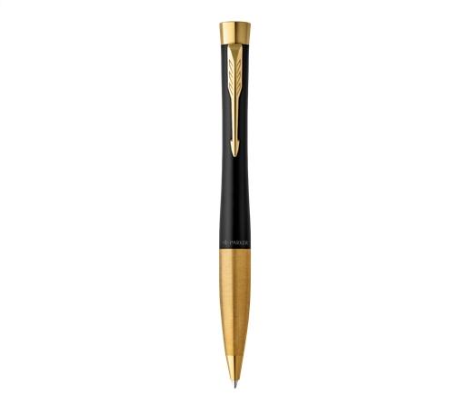 BOLIGRAFO PARKER URBAN NEGRO TERMINACION DORADA TINTA AZUL