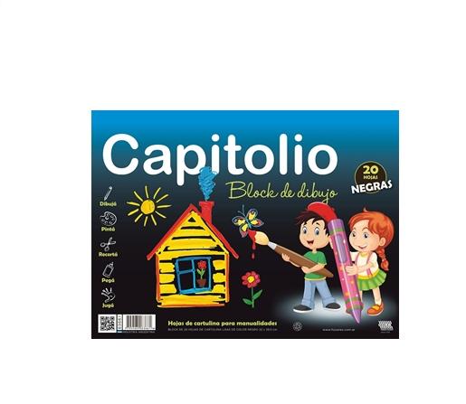 BLOCK DE DIBUJO HUSARES CAPITOLIO N°5 NEGRO 20H