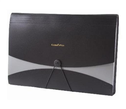 CLASIFICADOR 12 DIVISIONES LAMA A4 OPACO NEGRO-GRIS