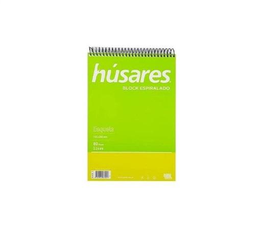 BLOCK C/ESPIRAL HUSARES ESQUELA 80H LISO