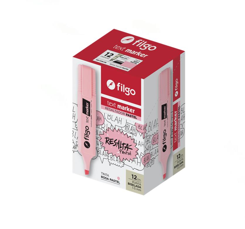 RESALTADOR FILGO TEXT MARKER PASTEL CJ X12