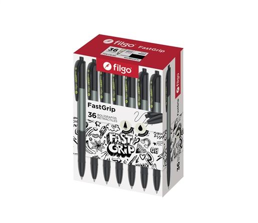 BOLIGRAFO FILGO FAST GRIP RETRACTIL 1.0 CJ X36