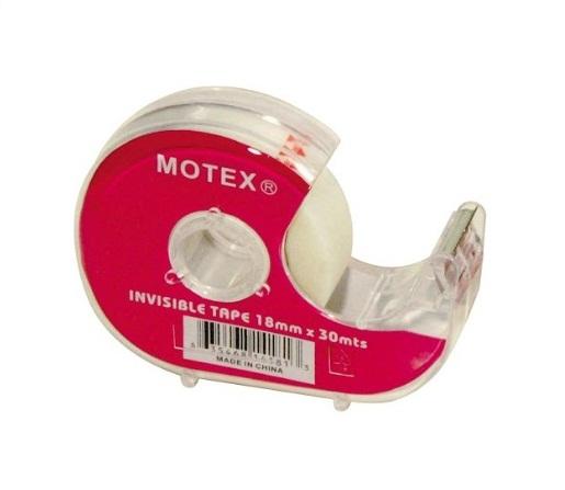 CINTA ADHESIVA IBICO MOTEX INVISIBLE C/RACIONADOR 18X30