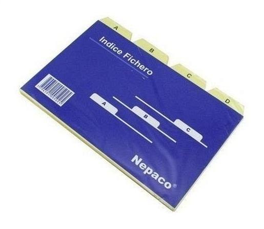 INDICE BROPACO P/FICHERO Nº 1 PAQ X 1 JUEGO