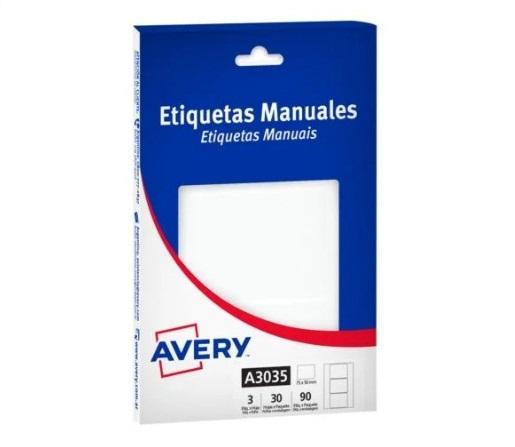 ETIQUETA AUTOADHESIVA AVERY 3035 X30H 75 X 50