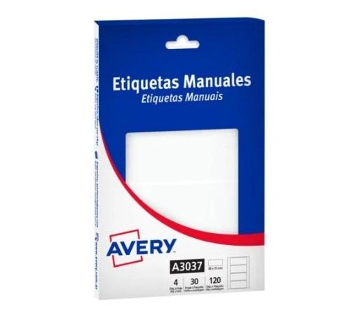 ETIQUETA AUTOADHESIVA AVERY 3037 X30H 88 X 35