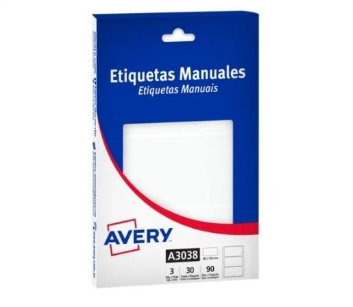 ETIQUETA AUTOADHESIVA AVERY 3038 X30H 48 X 100