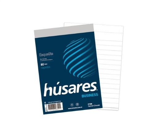 BLOCK PEGADO HUSARES BUSINESS ESQUELITA 80H RAYADO