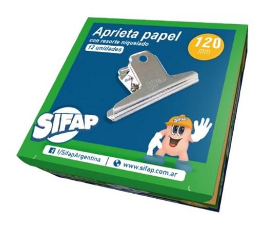 APRIETA PAPEL SIFAP NIQUELADO C/RESORTE 120MM