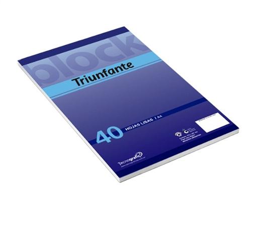 BLOCK PEGADO TRIUNFANTE T/F A4 40H LISO