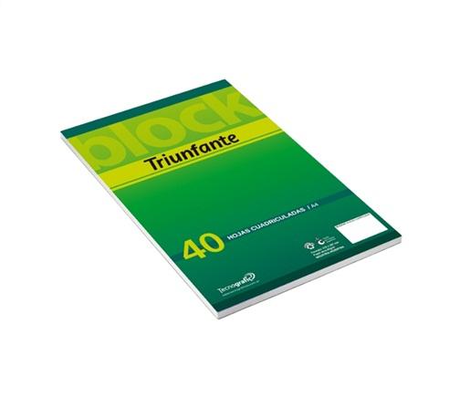 BLOCK PEGADO TRIUNFANTE T/F A4 40H CUADRICULADO