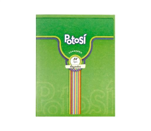 CUADERNO ABROCHADO POTOSI T/F 16X21 84H RAYADO