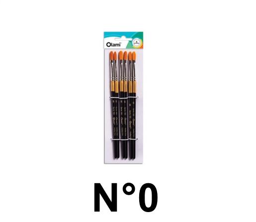 PINCEL LENGUA DE GATO OLAMI BL X6 150-0