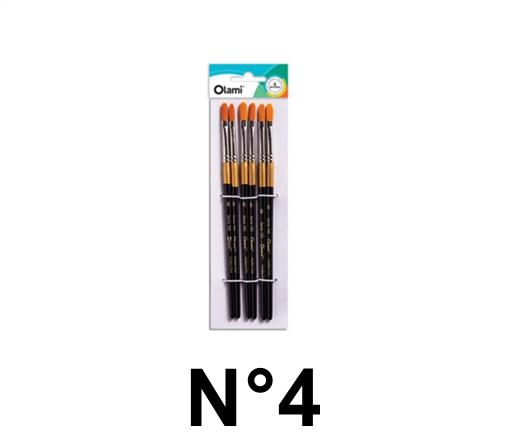 PINCEL LENGUA DE GATO OLAMI BL X6 150-4