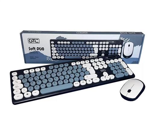 COMBO TECLADO + MOUSE INALAMBRICO GTC SOFT DUO GRIS