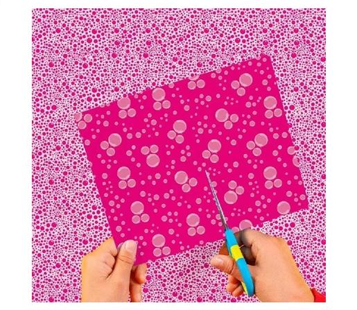 CARTULINA ENTRETENIDA MURESCO PAQ X10 BURBUJAS FUCSIA