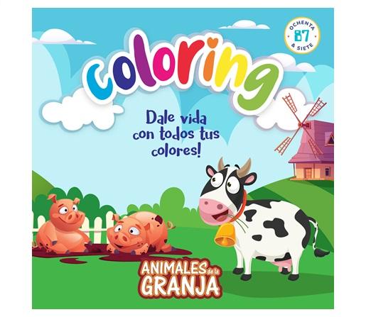 LIBRO PARA COLOREAR 87 ANIMALES DE LA GRANJA