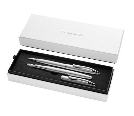 SET PLUMA + BOLIGRAFO PELIKAN NOBLE ELEGANCE PLATA