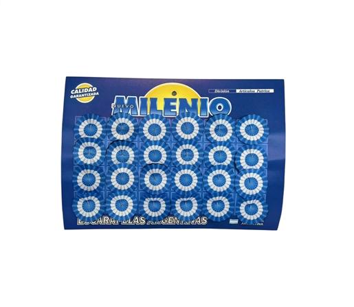 ESCARAPELA MILENIO N°134 REDONDA GRANDE S/BOTON X24