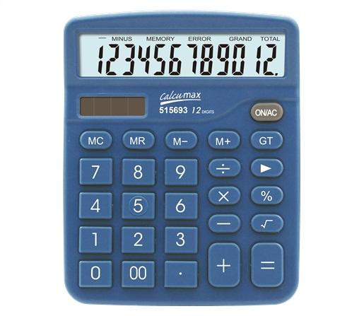 CALCULADORA CALCUMAX 515693 12 DIGITOS 12 X 15 CM PASTEL AZUL