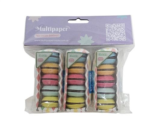 GOMA DE BORRAR MACARON BL X3