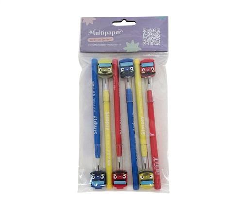 LAPIZ CON MINAS INTERCAMBIABLES BUS BL X6
