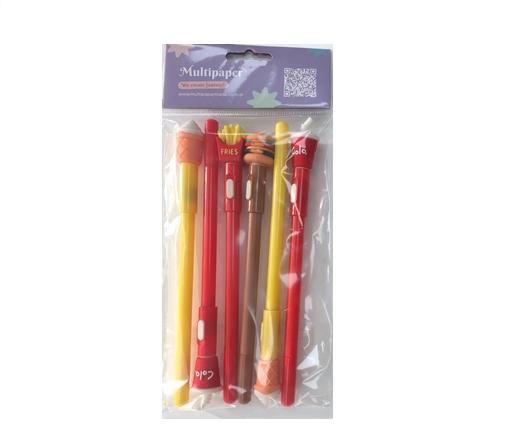 BOLIGRAFO TERMOFORMADO LINEA ECO CON LED FAST FOOD BL X6