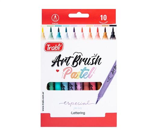 MARCADOR PUNTA PINCEL TRABI ART BRUSH PASTEL SURTIDO EST X10