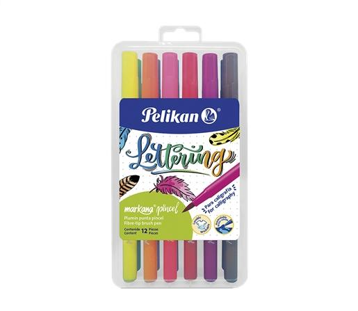 MARCADOR PUNTA PINCEL PELIKAN MARKANA TWIST FINO EST X12
