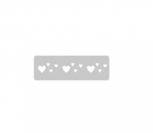 STENCIL EQ ARTE 4.5X24CM CORAZONES