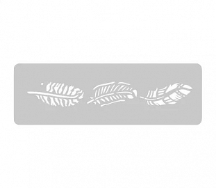 STENCIL EQ ARTE 4.5X24CM PLUMAS