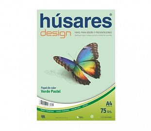 RESMA HUSARES DESIGN 75G A4 PASTEL VERDE 500H
