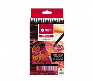 LAPIZ DE COLOR FILGO BLACK AND WHITE SUPERSOFT SUNSET CJ X15
