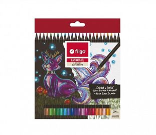 LAPIZ DE COLOR FILGO BLACK AND WHITE SUPERSOFT CJ X24