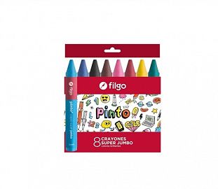 CRAYON DE CERA FILGO PINTO SUPER JUMBO CJ X8