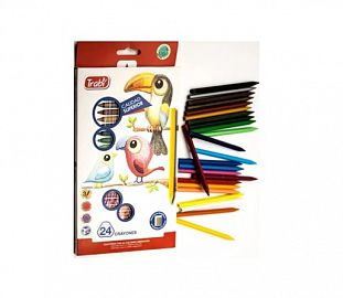 CRAYON DE PLASTICO TRABI TRIANGULAR CJ X24