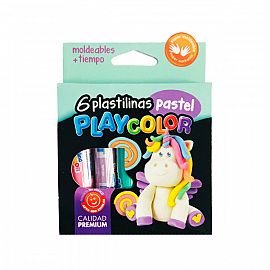 PLASTILINA PLAYCOLOR ESTUCHE X6 PASTEL