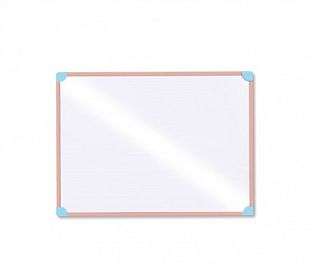 PIZARRA BLANCA LIGGO 70X50 MARCO COLOR PASTEL CORAL