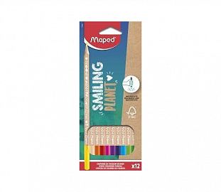 LAPIZ DE COLOR MAPED SMILING PLANET CJ X12