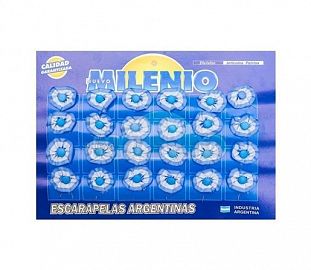 ESCARAPELA MILENIO N°125 REDONDA GRANDE C/BOTON X25