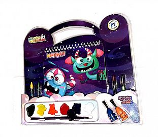SET PARA COLOREAR 87 VALIJA PINCELES Y ACUARELA - MONSTRUOS
