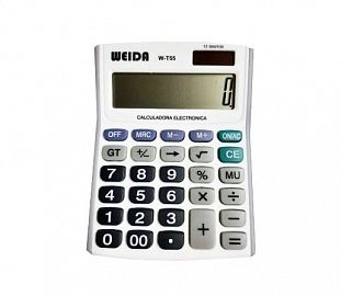 CALCULADORA WEIDA W-T55 BLANCA